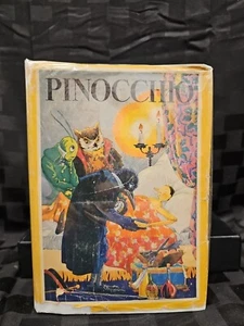 Vintage 1932 Pinocchio C. Collodi Adventures of Pinocchio Color Illus. HB W DJ - Picture 1 of 12