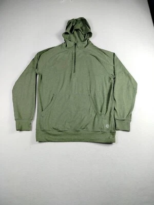 Moletom com capuz Solaris masculino pequeno verde Gorpcore ao ar livre caminhada atlética lazer - Imagem 1 de 4