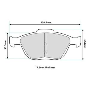 Mintex M1144 Front Brake Pads For Ford Focus ST170 & Fiesta ST150 (ATE Caliper) - Afbeelding 1 van 2