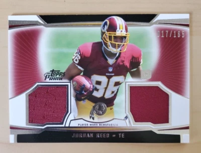 2013 Topps Prime Jordan Reed Dual Relics Rookie 17/165 #DR-JRE Washington - Image 1 of 2