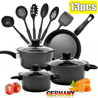 13 Piece Saucepan Set Induction Non Stick Saucepan Set|Induction Kitchen Pots Set - Image 1 of 4