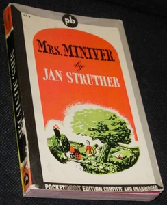 Mrs. Miniver,Jan Struther,1942 paperback,Vintage Pocket Books - Picture 1 of 2