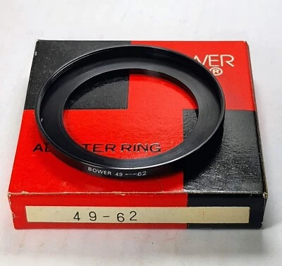 49-62mm Metal Step Up Lens Filter Converter Adapter Ring 49mm-62mm  49-62 Bower - Image 1 of 4
