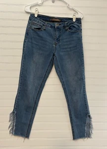 Highway Jeans Women's 9 Frayed Raw Ankle Hem Stretch Denim - Picture 1 of 5