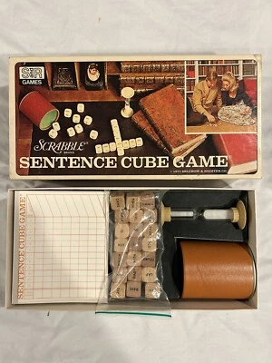 COMPLETE Scrabble Sentence Cube Board Game Vintage 1971 Selchow & Righter - Image 1 of 4