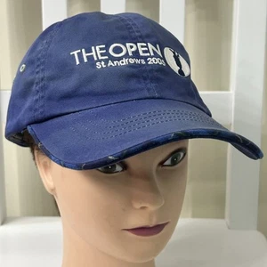 Vintage 2005 Imperial Hat St Andrews Scotland The Open Strapback Blue Plaid Cap - Bild 1 von 8