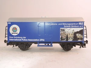++ D26 H0 Märklin Kühlwagen Sondermodell IBZ Schloß Gimborn International Police - Picture 1 of 5