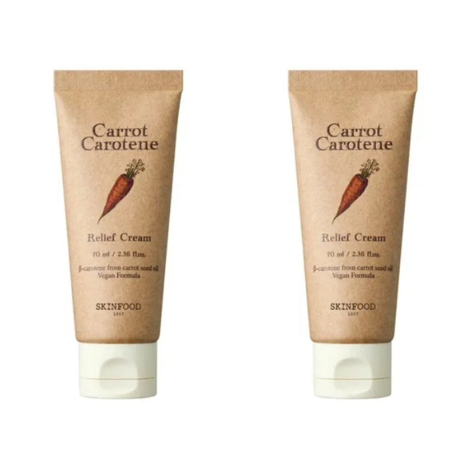 SKINFOOD Carrot Carotene Relief Cream 70ml*2Pcs - FREE SHIPPING - Image 1 of 1