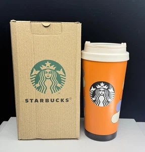 Starbucks TH Halloween 2023 Stainless Steel Purple Beige Coral Wave Tumbler 16oz - Picture 1 of 7