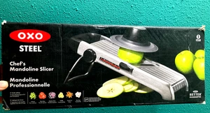 Good Grips OXO Steel Koch Mandoline Schneider Schwarz & Stahl 3114000 - Top - Bild 1 von 24