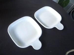 2 snack it Corning ware P 185 dishrs white pan plate - Bild 1 von 4