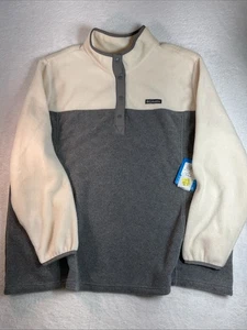 Columbia Damen Benton Springs 1/2 Druckknopf Pullover Sweatshirt Größe 3X grau elfenbein - Bild 1 von 8