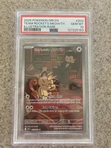 Pokemon PSA 10 2025 SV Destined Rivals Team Rocket's Meowth 203/182 IR - Bild 1 von 2