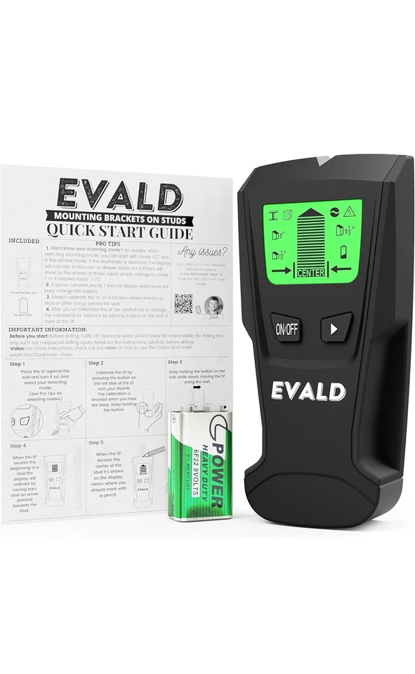 Electronic Stud Finder Wall Scanner with Electric Wire Locator - Digital Wall... - Image 1 of 2