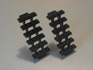 Lego - 2 Black Stairs - 7 x 4 x 6 Studs (30134) - Picture 1 of 1