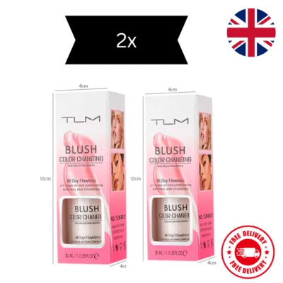 2Pcs TLM Blush Colour Changing, All Day Flawless Color Changing Blush,TLM Temper - Image 1 of 4