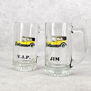 Vintage Rare 1960s Morris Car Jack Glass Beer Mug Ale Glass Veteran Car Classic - Picture 1 of 18