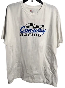 Hanes Conway Racing Men T Shirt Short Sleeve Wyler 2006 Racing Schedule White XL - Picture 1 of 3