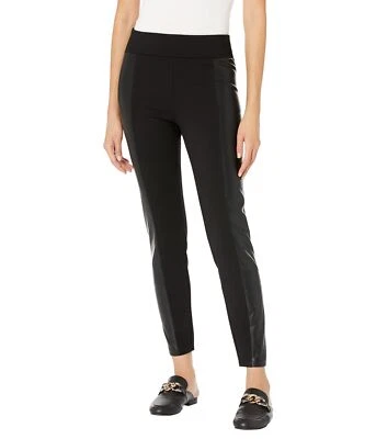 MSRP$198 BCBGMAXAZRIA Women's Skinny Legging Faux Leather Trim Black Small - Image 1 of 3