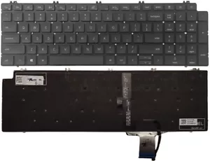 ORIGINAL KEYBOARD FOR DELL PRECISION 7550 7560 7750 7760 QWERTY LED BACKLIT - Picture 1 of 3