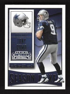 2015 Panini Contenders #87 Tony Romo - Dallas Cowboys - Image 1 of 2