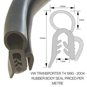 VW TRANSPORTER T4 1990 - 2004 RUBBER BODY SEAL PRICED PER METRE - Picture 1 of 2