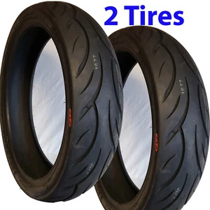 2 120/70-17 Motorcycle Moped Scooter TIREs CST CM620 Street Tread 4ply TubeLess - Picture 1 of 9
