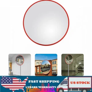 30" Round Corner Convex Mirror,Security Safety Outdoor Driveway Garage Wide View - Picture 1 of 16