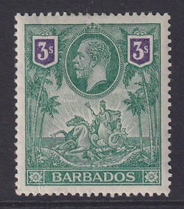Barbados. 1912. SG 180, 3/- grün & violett. Fein montiert postfrisch. Katze 120£. - Bild 1 von 2