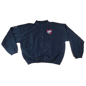 Vtg Harley Davidson NC Windbreaker USA 1/4 Zip Pullover OSFA Black Ultralight  - Picture 1 of 11