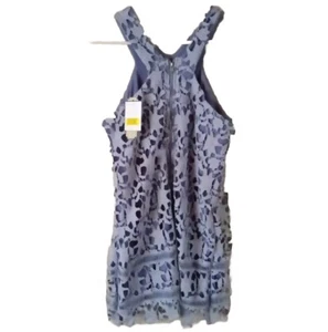 Giani Bernini Dress Pastel Blue Sleeveless Halter Sky Lace Large NWT Spring New - Picture 1 of 16