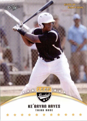 25-Count Lot KE'BRYAN HAYES 2015 Leaf Draft Prospect Baseball GOLD Rookies - Image 1 of 2