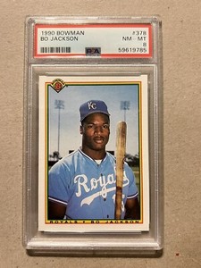 1990 BOWMAN #378 BO JACKSON PSA 8 ROYALS WHITE SOX RAIDERS