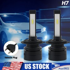 2x H7 LED Motorcycle Headlight Car Fog Light Bulbs 30W 3000LM 6000K White Lamp