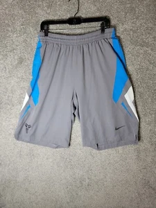 Nike Kobe Shorts Basketball Mens L Gray Flaw Pilling Drawstring Needs Resewn - Picture 1 of 12