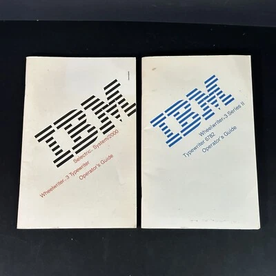 Lote de 2 guías de operadores de máquinas de escribir IBM Wheelwriter 3 de colección Foto 1 de 4