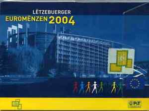 Luxembourg 1 cent à 2 euro 2004 coffret avec les timbres poste