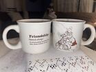 ONE Winnie The Pooh Marbled FRIENDSHIP Etched JUMBO Coffee Soup Cup Mug Ceramic