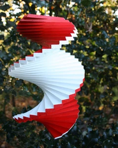 Red White Candycane christmas wood spinner patio porch yard spiral spin wheel - Picture 1 of 6