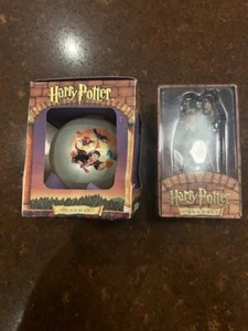 2 Harry Potter Ornaments Sorcerer's Stone Glass Ball & Potions Adler/Warner Bros - Picture 1 of 5
