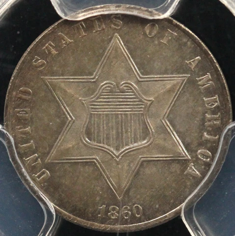 1860 3cs Proof Three Cent Silver PCGS PR 64 Cover