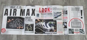 Zapatos Nike Air Max vintage años 90 anuncio promocional inserción de varias páginas "No vendemos sueños" - Imagen 1 de 6