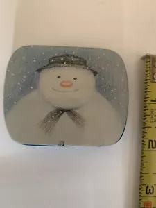 'Snowman' Themed Tinware Small Storage Tin - NWOT - EXC - Picture 1 of 3