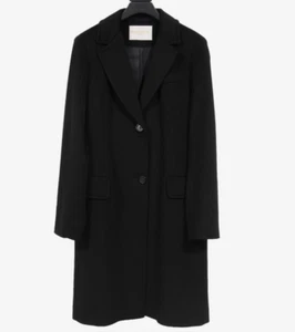 Abrigo Fleurette Talla US 10 Negro Lana Loro Piana Abrigo Largo Trench Jacket - Imagen 1 de 11