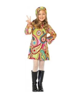 Groovy Girl - Hippie - Disco - Go Go - Costume - Girls - Large 10-12 - Picture 1 of 1