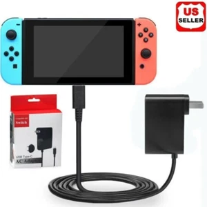 For Nintendo Switch AC Power Supply Adapter Home Wall Travel Charger Cable 2.4A - Picture 1 of 8