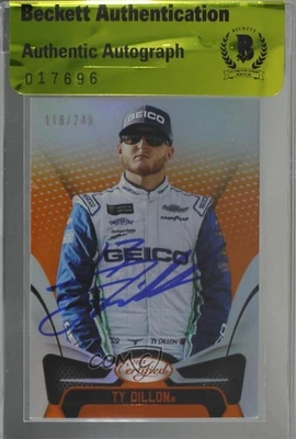 BAS 2018 Certified Orange /249 Ty Dillon #20 Authentic Auto - Image 1 of 2