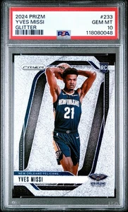 2024-25 Panini Prizm - Yves Missi #233 Glitter Prizm PSA 10 LOW POP - Picture 1 of 2