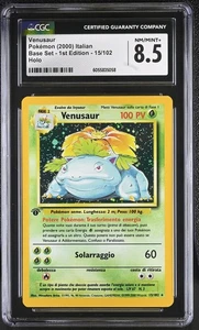 CGC 8.5 ITALIAN Venusaur Base Set 1st Edition 15/102 Holo Pokemon Card - Picture 1 of 2