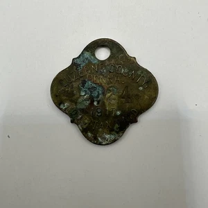 Vintage Antique 1917 Dog License Tag Luzerne County Pa Pennsylvania - Picture 1 of 2
